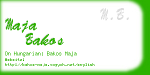 maja bakos business card